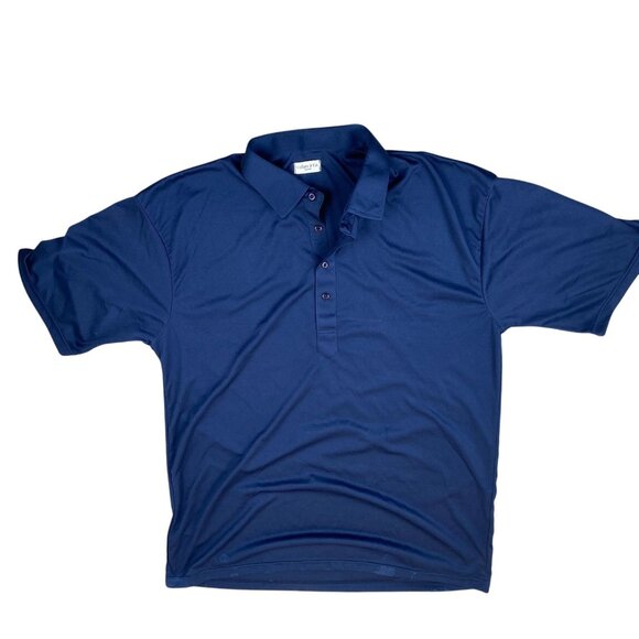 Collars & Co. Mens Polo Shirt Size 2XL Short Sleeve Classic Casual Navy Blue - Picture 1 of 8